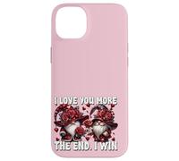 Cute GNOME I Love You More The End I Win Pink Valentines Coque pour iPhone 14 Plus