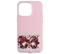 Cute GNOME I Love You More The End I Win Pink Valentines Coque pour iPhone 15 Pro Max