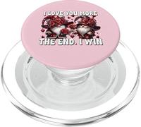 Cute GNOME I Love You More The End I Win Pink Valentines PopSockets PopGrip pour MagSafe