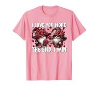 Cute GNOME I Love You More The End I Win Pink Valentines T-Shirt