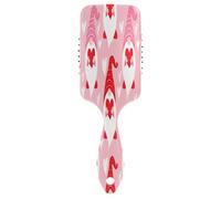 Cute Gnomes Pink Cushion Brush Anti Static Brush Hairbrush Healthy Wet Dry Hair Brush