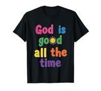 Cute God is Good All The Time Christian Esthetic Faith T-Shirt