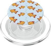 Cute Goldfish Pattern Light Blue Fish Vintage Gift PopSockets PopGrip pour MagSafe