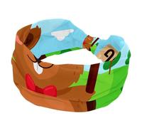 Cute Gopher Signaling Spring Large Hairbands Women Soft Turban Headband Slip Head Wraps, Elastic Sweat Yoga Workout Headband Cross Knoted Hairwrap Bandana