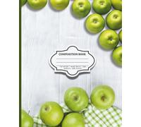 Cute Green Apple Aesthetic Composition Notebook: 7.5 x 9.25 size | 120 Pages | Wide Rule |Great for School or Notes Gifts for Girls, Teens, and Teachers