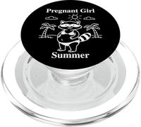 Cute Grossesse Raton Laveur Fille Enceinte Été PopSockets PopGrip pour MagSafe