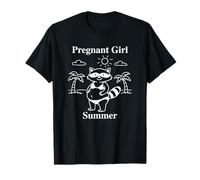 Cute Grossesse Raton Laveur Fille Enceinte Été T-Shirt