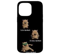 Cute, Grumpy and Close Wombat Drôle de Marsupial Poznan Coque pour iPhone 14 Pro Max
