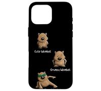 Cute, Grumpy and Close Wombat Drôle de Marsupial Poznan Coque pour iPhone 16 Pro Max