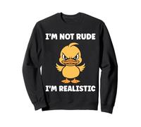 Cute Grumpy Duck Animal Funny Defiance Not Rude Sweatshirt