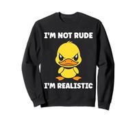 Cute Grumpy Duck Animal Funny Defiance Not Rude Sweatshirt