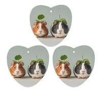 Cute Guinea Lot de 3 désodorisants à suspendre pour voiture, maison, bureau, style noir