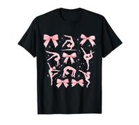 Cute Gymnastics Bows Aesthetic Gymnast Lover Design T-Shirt