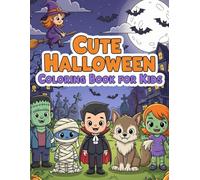 Cute Halloween Coloring Book for Kids : The Little Ghouls and Monster Mash Coloring page For Adults & Kids