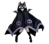 Cute Halloween Wearable Blanket Hoodie,Cute Bat Design Halloween Blankets and Throws Super Soft with Demon Wings | Comfortable Bat Cloak, Halloween Throw Blanket for Home, Theme Gathering