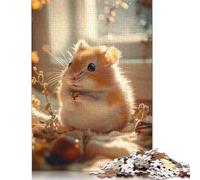 Cute Hamster Holding A Seed Puzzle 1000 Pièces Educa Jouet en Bois Divertissement Créatif Décoration Intérieure Jeu Éducatif Challenge Toy Adultes & Enfants des 14 Ans 1000pcs (40x28cm)