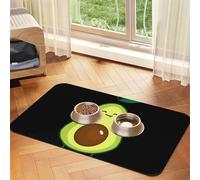 Cute Happy Avocado,Waterproof Pet Feeding Mat,PU Leather Placemats for Cat Dog Water Bowl,Food Mats,40x60cm