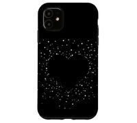 Cute Heart Black and White Art Stars for Women and Teens Coque pour iPhone 11