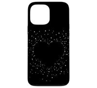 Cute Heart Black and White Art Stars for Women and Teens Coque pour iPhone 13 Pro Max