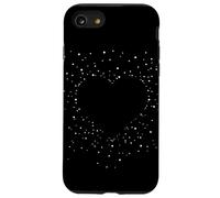 Cute Heart Black and White Art Stars for Women and Teens Coque pour iPhone SE (2020) / 7/8