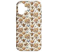 Cute Heart Honey Bee Accessories for Women Flower Pattern Coque pour iPhone 16
