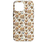 Cute Heart Honey Bee Accessories for Women Flower Pattern Coque pour iPhone 16 Pro Max