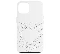 Cute Heart White and Black Art Stars Coque pour iPhone 13