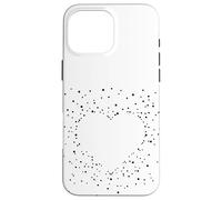 Cute Heart White and Black Art Stars Coque pour iPhone 16 Pro Max