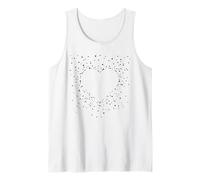 Cute Heart White and Black Art Stars Débardeur