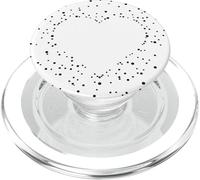 Cute Heart White and Black Art Stars PopSockets PopGrip pour MagSafe