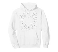 Cute Heart White and Black Art Stars Sweat à Capuche
