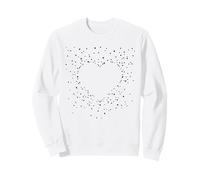 Cute Heart White and Black Art Stars Sweatshirt