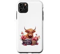 Cute Highland Cow Floral Flowers Country Heifer Farm Farmer Coque pour iPhone 11 Pro Max