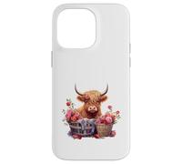Cute Highland Cow Floral Flowers Country Heifer Farm Farmer Coque pour iPhone 14 Pro Max