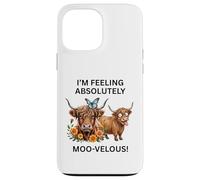 Cute Highland Cow I'm Feeling Absolutely moo-velous! Cowgirl Coque pour iPhone 13 Pro Max