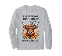 Cute Highland Cow I'm Feeling Absolutely moo-velous! Cowgirl Manche Longue