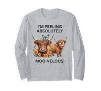 Cute Highland Cow I'm Feeling Absolutely moo-velous! Cowgirl Manche Longue