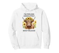 Cute Highland Cow I'm Feeling Absolutely moo-velous! Cowgirl Sweat à Capuche