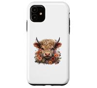 Cute Highland Cow Watercolor Country Heifer Farm Farmer Coque pour iPhone 11