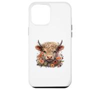 Cute Highland Cow Watercolor Country Heifer Farm Farmer Coque pour iPhone 12 Pro Max