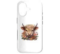 Cute Highland Cow Watercolor Country Heifer Farm Farmer Coque pour iPhone 17