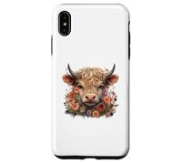 Cute Highland Cow Watercolor Country Heifer Farm Farmer Coque pour iPhone XS Max