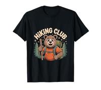Cute Hiking Bear Adventure Tee - Forest Camping Club T-Shirt