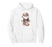 Cute Hippie Santa Barefoot in Flower Power Outfit for Summer Sweat à Capuche