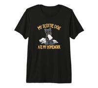 Cute Homework Scottish Terrier Lover T-Shirt Haut de Gamme