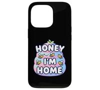 Cute Honey I'm Home Beehive Pun Coque pour iPhone 13 Pro