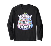 Cute Honey I'm Home Beehive Pun Manche Longue