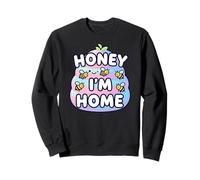 Cute Honey I'm Home Beehive Pun Sweatshirt