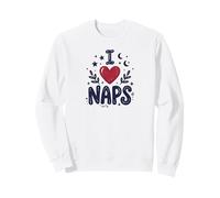 Cute I Heart Naps Design for Moms, Sleepy Girl Funny Mom Sweatshirt