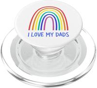 Cute I Love My Dads Rainbow Family Two Fathers 2 Daddies PopSockets PopGrip pour MagSafe
